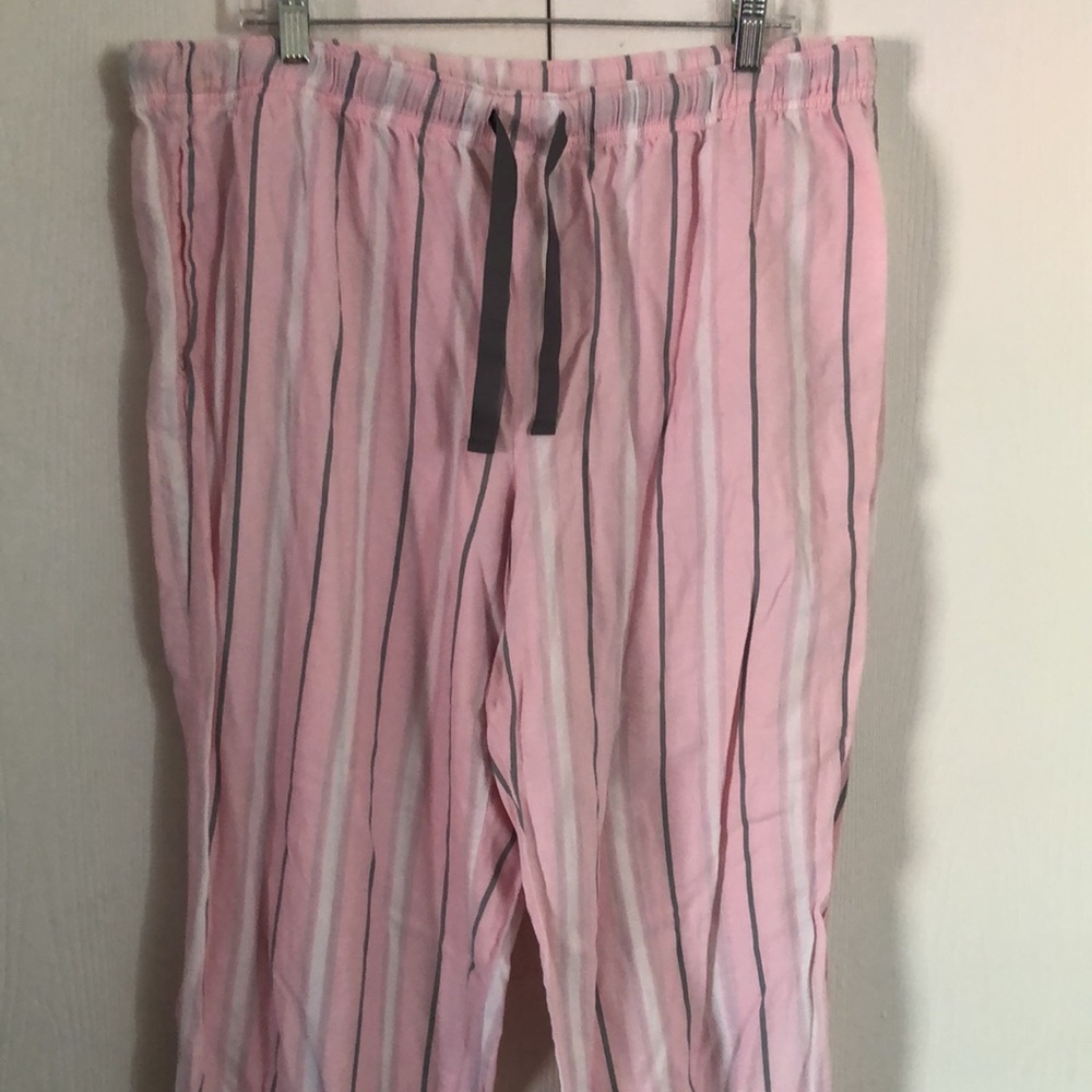 Woman’s fall Striped Pink & gray Victoria’s Secret pajama pants